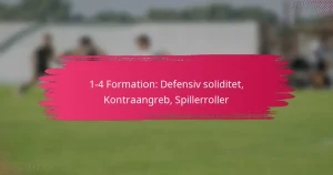 1-4 Formation: Defensiv soliditet, Kontraangreb, Spillerroller