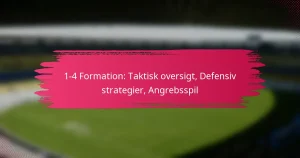 1-4 Formation: Taktisk oversigt, Defensiv strategier, Angrebsspil