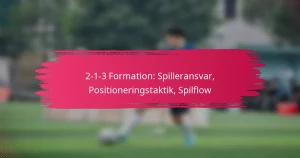 2-1-3 Formation: Spilleransvar, Positioneringstaktik, Spilflow