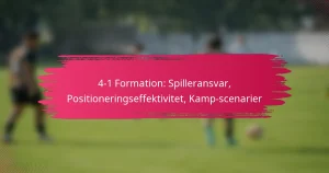 4-1 Formation: Spilleransvar, Positioneringseffektivitet, Kamp-scenarier