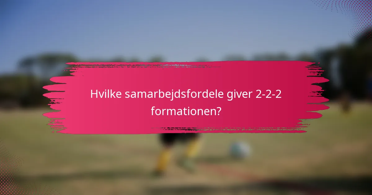Hvilke samarbejdsfordele giver 2-2-2 formationen?